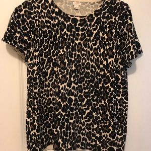 J. Crew Lightweight Leopard Print Sweater